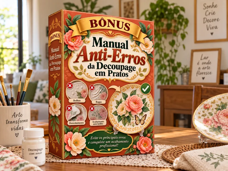 Bônus Manual Anti-Erros da Decoupage em Pratos